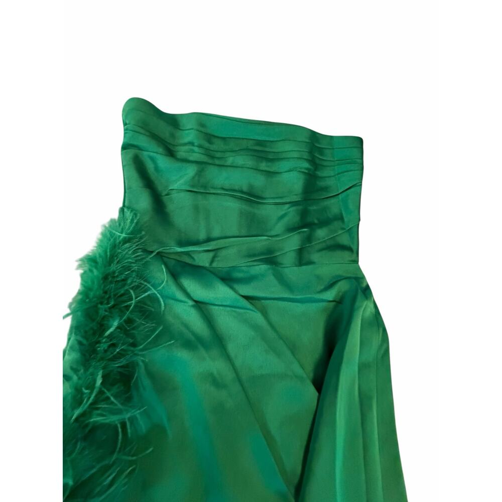 NWT Perrin Emerald Green Feather Miss Circle New York Gown - Size M - Picture 13 of 15